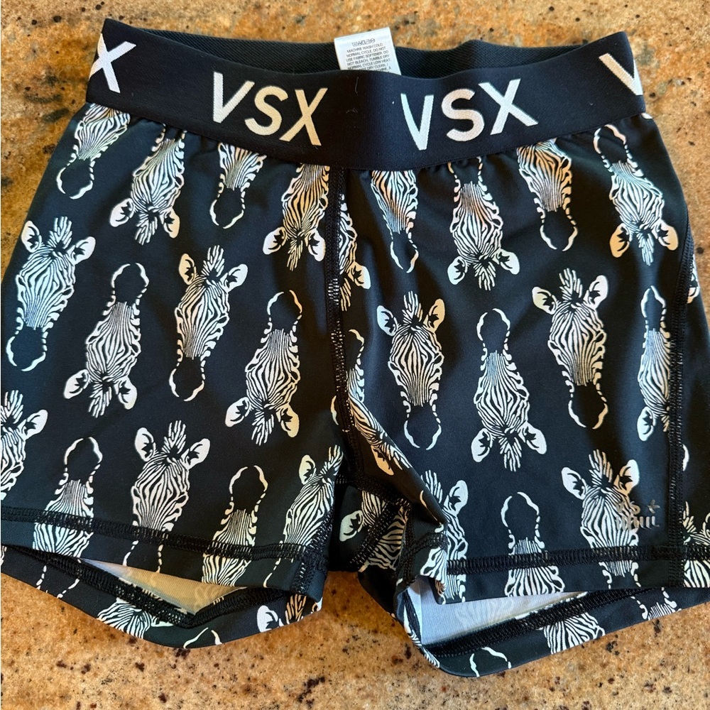 VSX Black and White Zebra Pattern Shorts